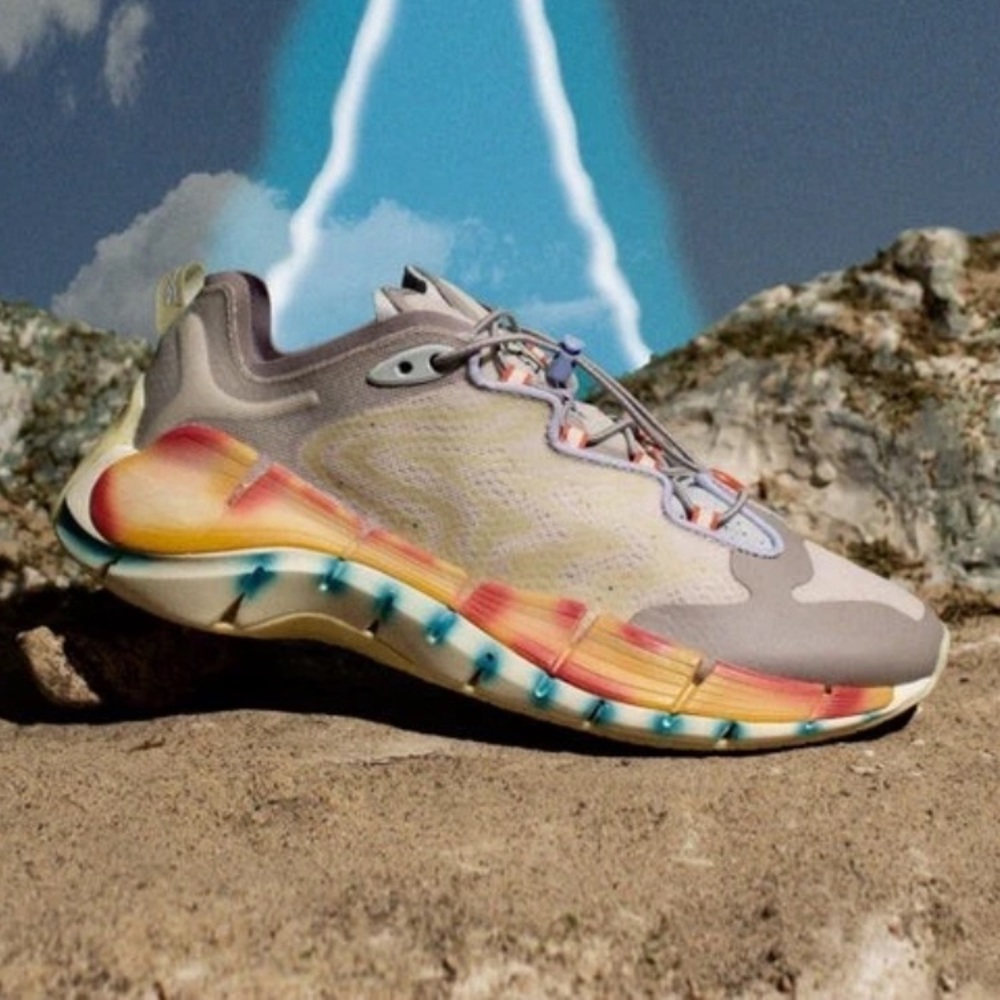 NWB Brain Dead x Reebok Zig Kinetica 2 mens sneakers gray yellow tie dye Sz 9